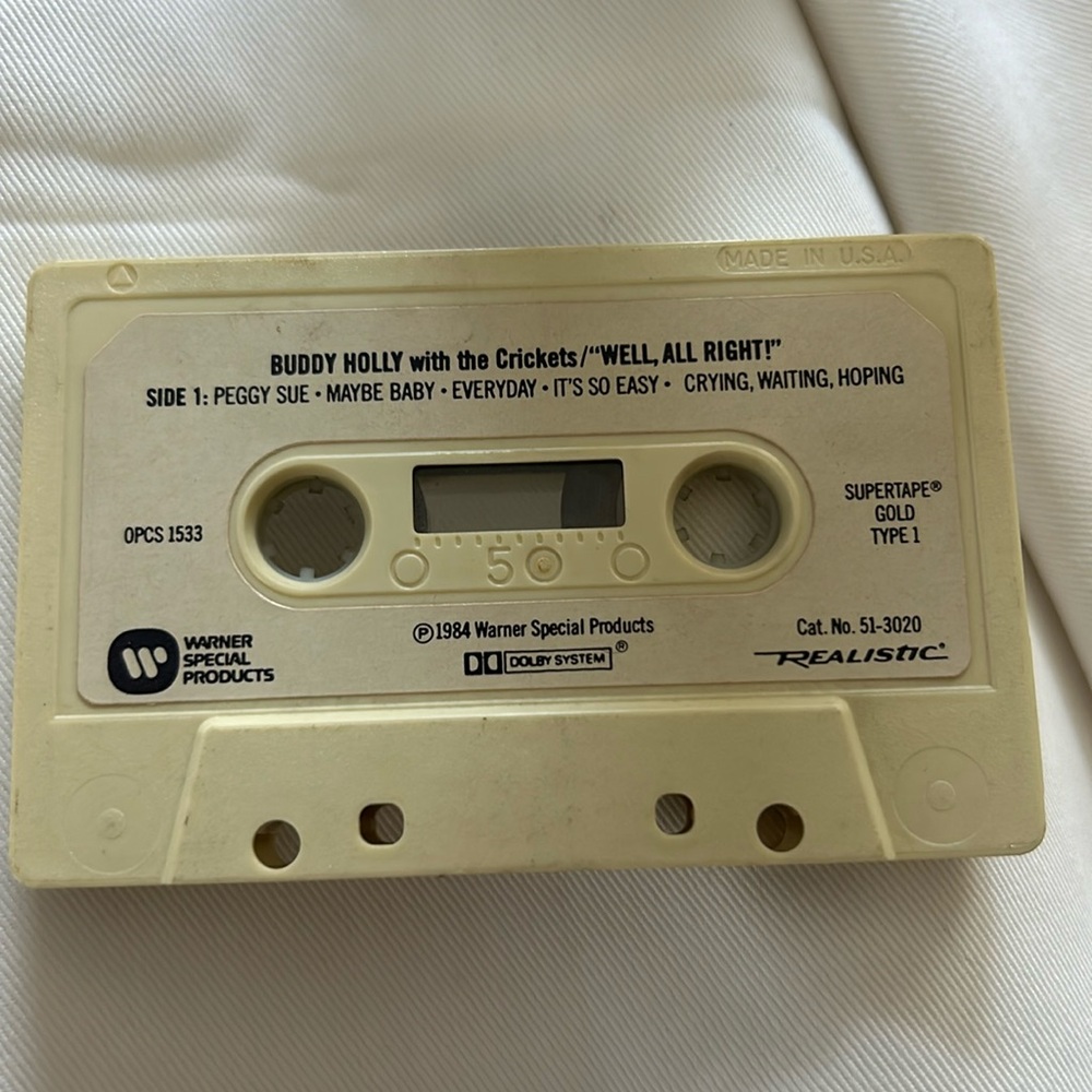 Tape BUDDY HOLLY with the Crickets. Well, All Right 1984 Vintage Cassette**** - Picture 3 of 5